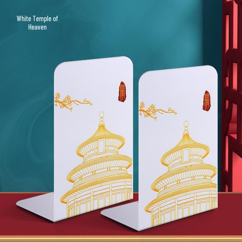 Retractable Desktop Book Holder and Folding Bookshelf with Pen Holder