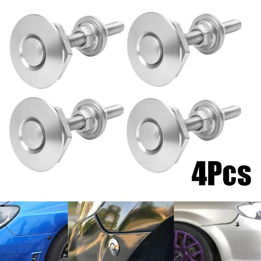 Push Button Quick Release Silver 4Set Car Clip Lock