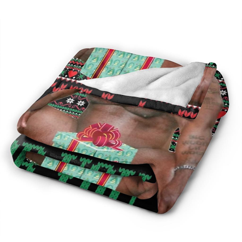 Funny Barry Wood Meme Christmas Throw Blanket for Couch Soft Cozy Plush Blanket 50x60 Inches Multiple Sizes Bedspread