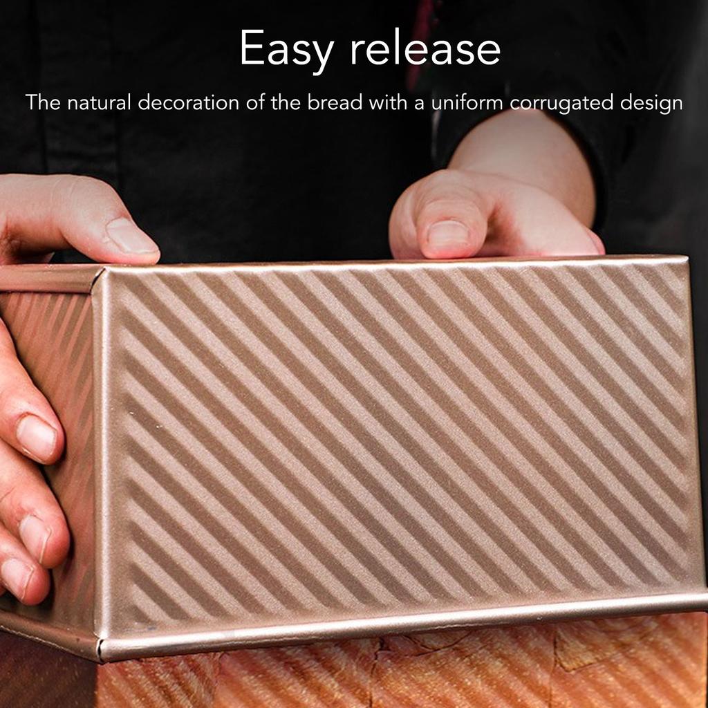 Bakeware Loaf Pan Loaf Pan Non Stick Bakeware for Baking Bread Carbon Steel Corrugated Bread Toast Box for Baking Bread Loaf Pan