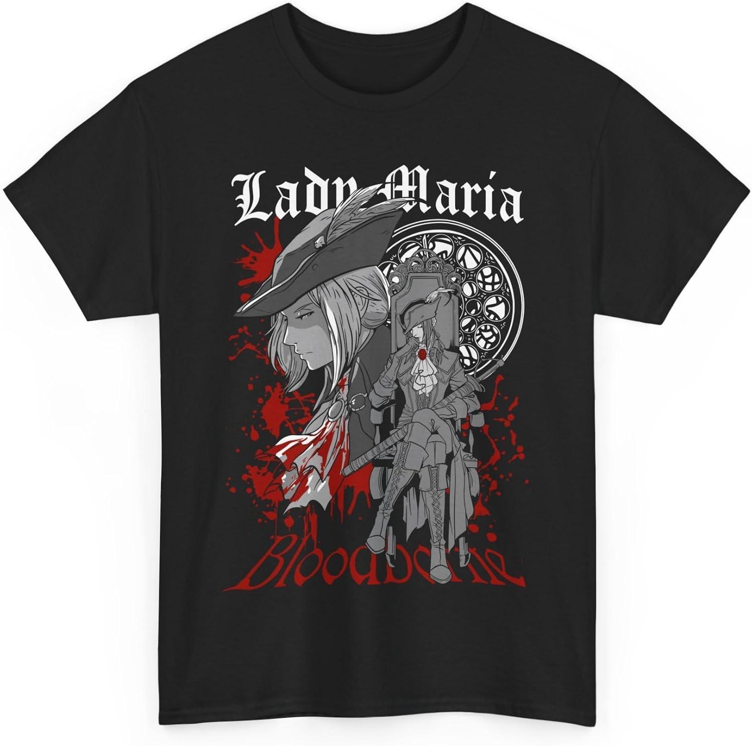 Unisex Lady Maria of The Astral Clocktower Gaming T-Shirt, Soulsborne Yharnam Shirt S