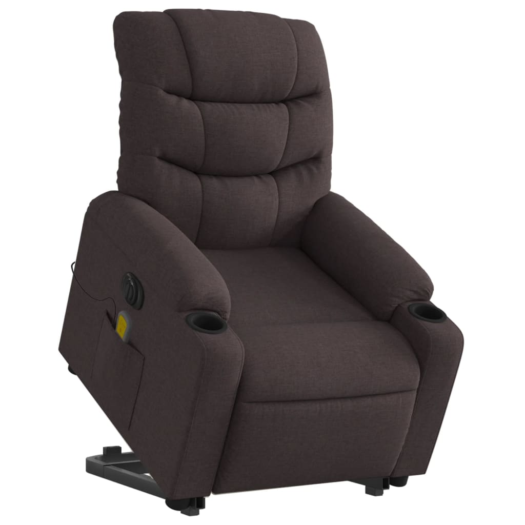Vidaxl Lift-up Massage Chair, Electric, Reclining, Dark Brown