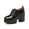 Klasické šněrování Pro ženy Černá Bílá Vysoké podpatky Krátká bota Platforma Dámské boty ve stylu Euro Podzim Jaro Punk Boty na vysokém podpatku