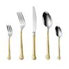 304 Stainless Steel Embossed Gold Cutlery Set