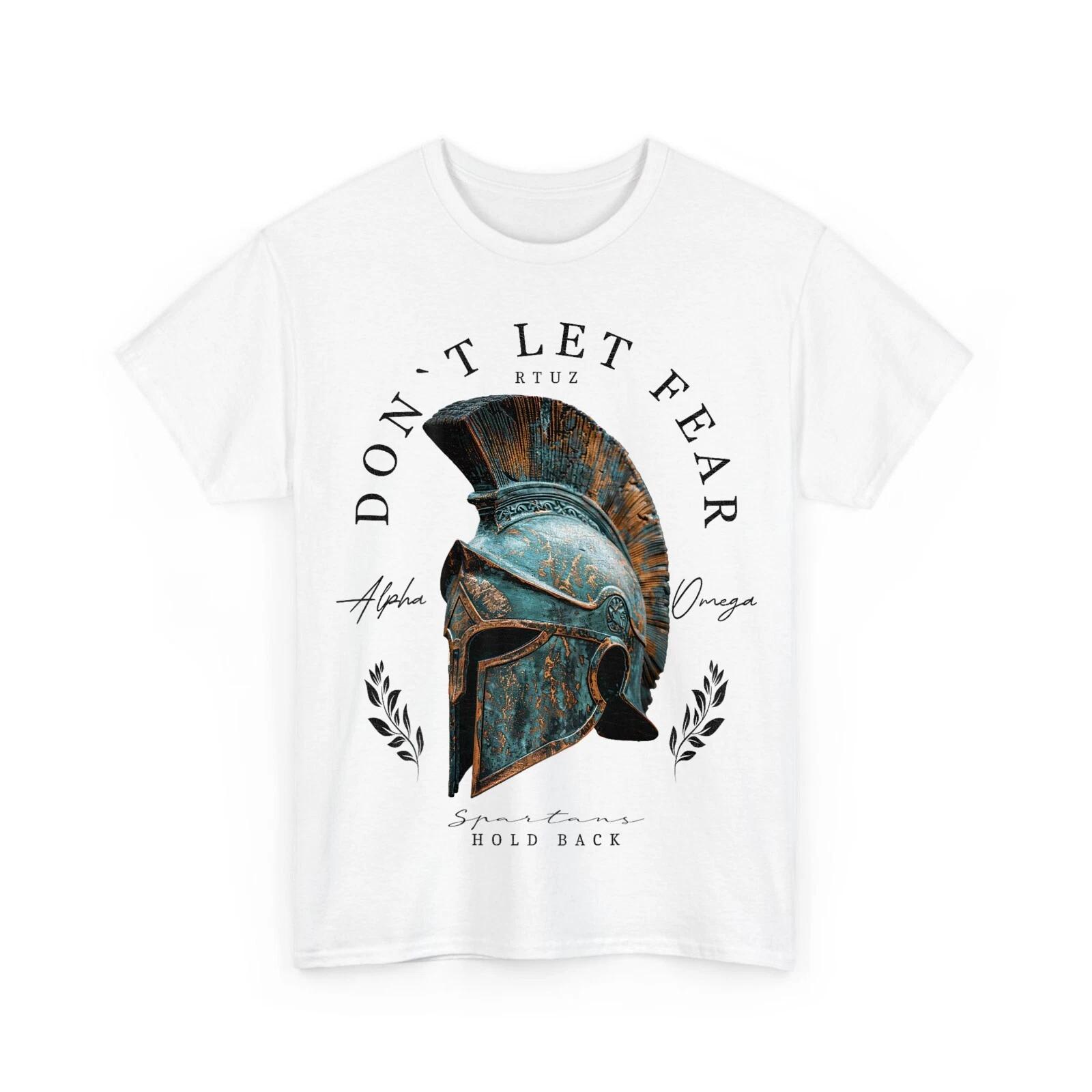 

Греческий шлем Спарты Воин Солдат принт на спине Спартанская футболка 3XL