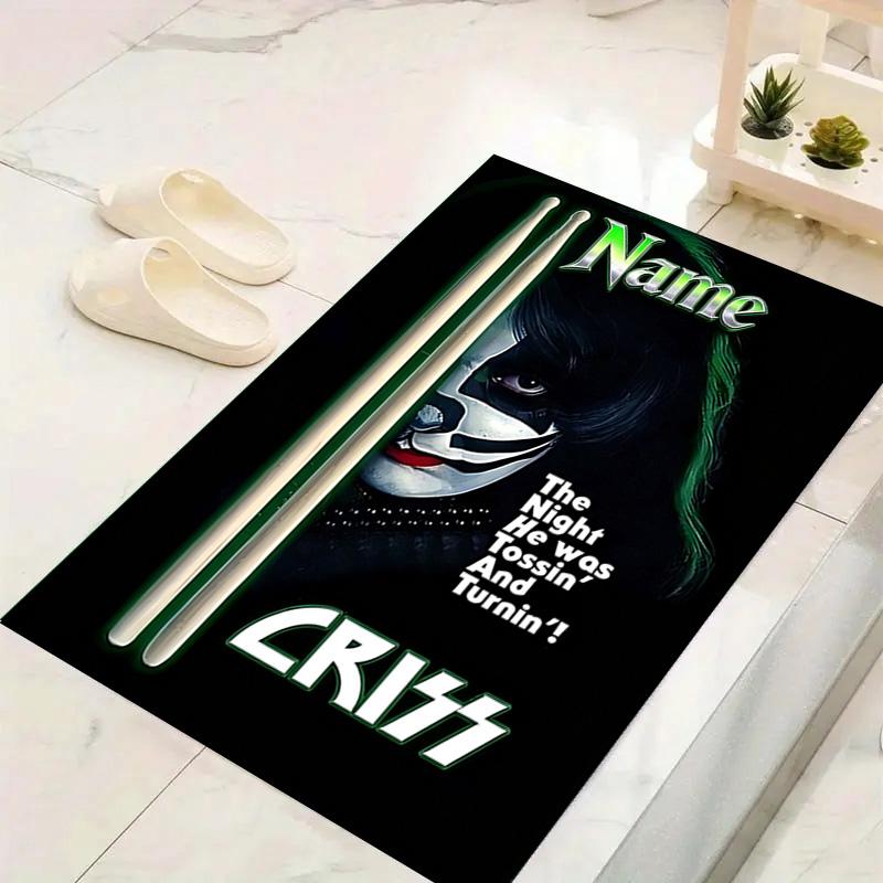 Custom Name Peter Criss Drum Sticks Carpet for Playroom Bedroom Living Room Sofa Home Decor,kids Game Area Rug Non-slip Floor Mat