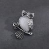 Vintage Cross Owl Crystal Stone Pendant Necklace for Men and Women - Classic Creative Design