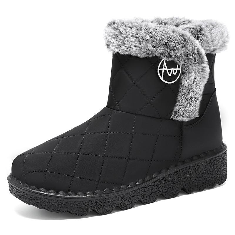 Fashion Women's Winter Boots Fashion Midsole Paired with Soft Thick Warm and Comfortable Cotton Middle Cylinder Women's Boot