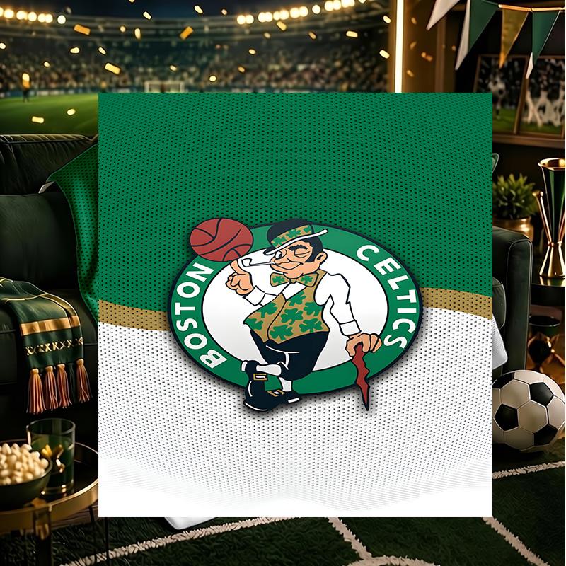 Boston-Celtics Logo Blanket Lightweight Flannel Bedding Blanket Perfect for Travel, Camping, Living Rooms, Offices, Sofas, Fan Christmas gift