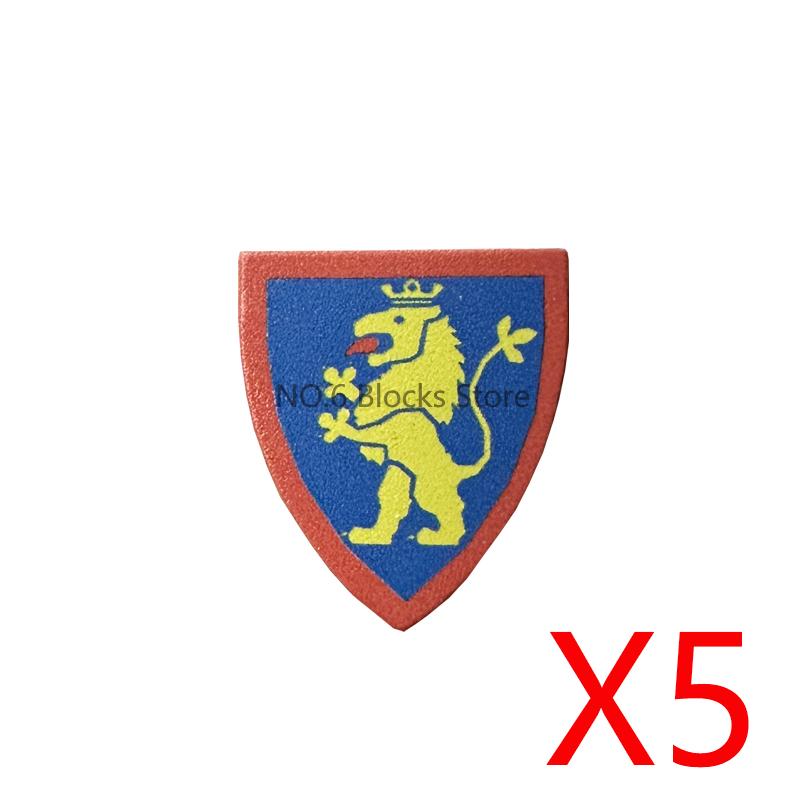 Medieval Military Castle Knight Accessories Building Block Roman Figure Soldier Crusader Viking Shield Armor Eagle Brick Toy S01