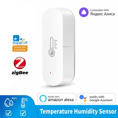 eWeLink App ZigBee Temperature And Humidity Sensor Smart Home Hygrometer Thermometer Works with Alexa Google Yandex Alice