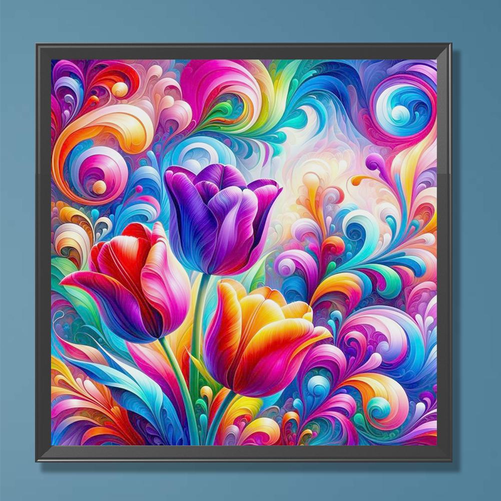 5D DIY Full Round Drill Diamond Painting Colorful Abstract Art Home Decor Craft