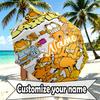Personalisierter Garfield-Druckschirm mit individuellem Namen, Automatisches Öffnen und Schließen, Stabiler 8-Rippen-Rahmen, Für Pendeln, Camping, Wandern, Geburtstagsgeschenk