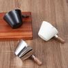 Walnut Handle Coffee  Extraction Cup 304 Stainless Steel Milk Cup Multifunctional Dosing Cup  Cafe
