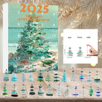 2D, 24-teiliger Acryl-Countdown-Kalender mit Meerestieren