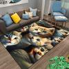Cute Cartoon Cat Pattern Carpet for Bedroom, Living Room Decoration Suitable for Use As an Anti-slip for Living Room Bedroom Sofas