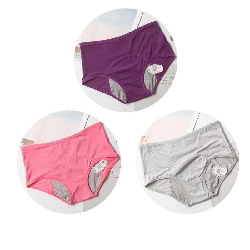 3 Stück Auslaufsichere Menstruationsslips Damen Unterwäsche Physiologische Hüfthose