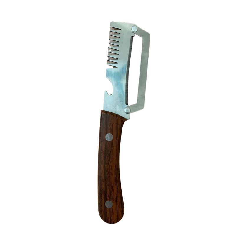 

[CL]4-in-1 Stainless Steel Kitchen Peeler Vegetable Fruit Slicer Cutter Julienne Tool With Bottle Opener Multi-Functional[CL]