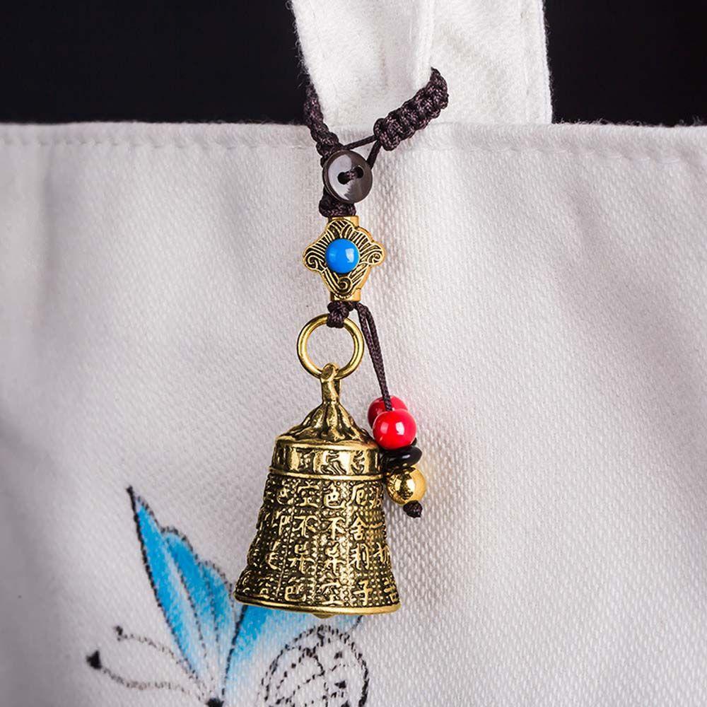 Bell Auspicious Gourd Fengshui Car Keyring Jewelry Findings Keychain Components Brass KeyChains