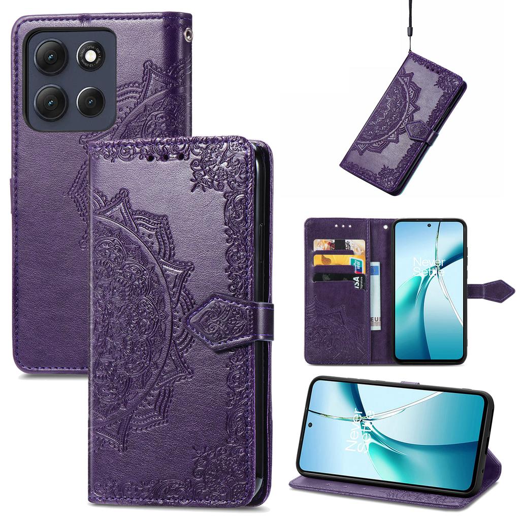 For Motorola Moto G86 5G Wallet Case Mandala Flower Leather Phone Cover Stand
