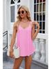2024 Spring/Summer Women's Sleeveless V-Neck Hollow Vest with Suspenders