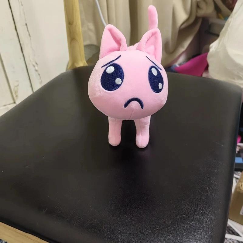 NEEDY GIRL OVERDOSE P Cat Plush Toy Stuffed Animal Soft Super Cute Kangel Angel Sauce Pink Rain Cartoon Dolls Fans Birthday Gift