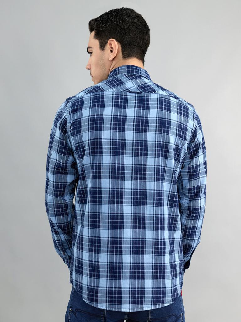 MONTE CARLO Men's Regular Fit Check Full Sleeve Shirt