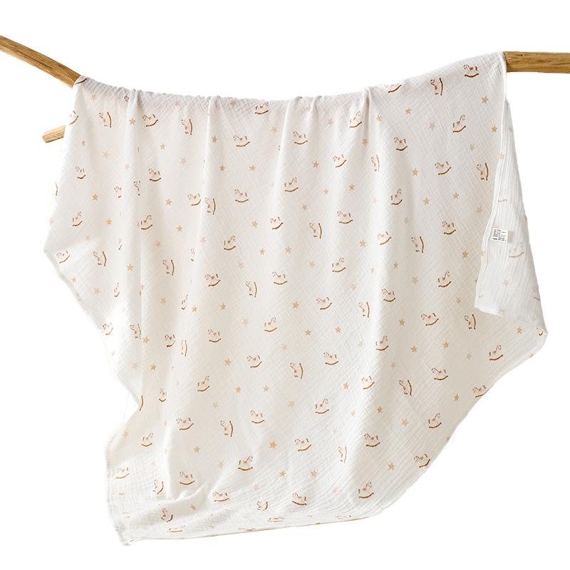 Baby Double-Layer Gauze Swaddle Blanket.100% Cotton Breathable,Multi-use as Swaddle,Blanket&Bath Towel,Perfect Summer Essential
