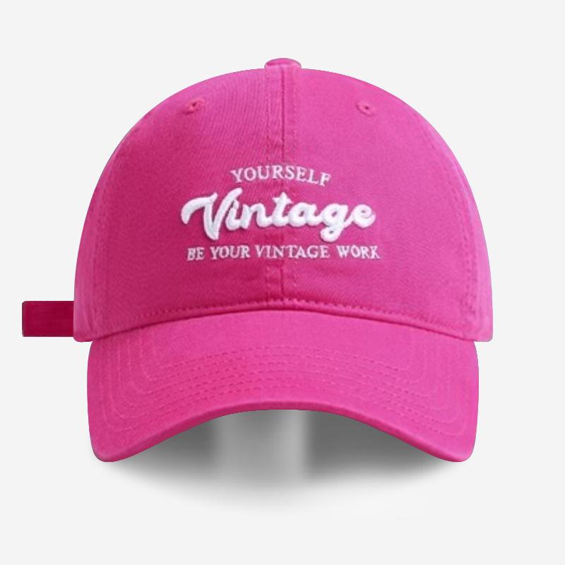 Peaked Cap Women's New Spring and Summer Big Head Circumference Shows a Small Face, Fashionable Casual Baseball Cap Men's Versatile Breathable Letters