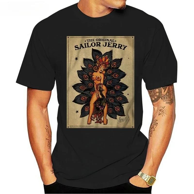 Rum Inspired Sailor Jerry Rum Tattoo Lady Peacock Tshirt T Shirt Mens Kids 2024 Printed Tee Shirt