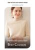 Women's Cashmere Cable Knit Sweater: Autumn/Winter Long Sleeve, Loose Fit, Half-High Neck, Thick and Warm Base Layer.