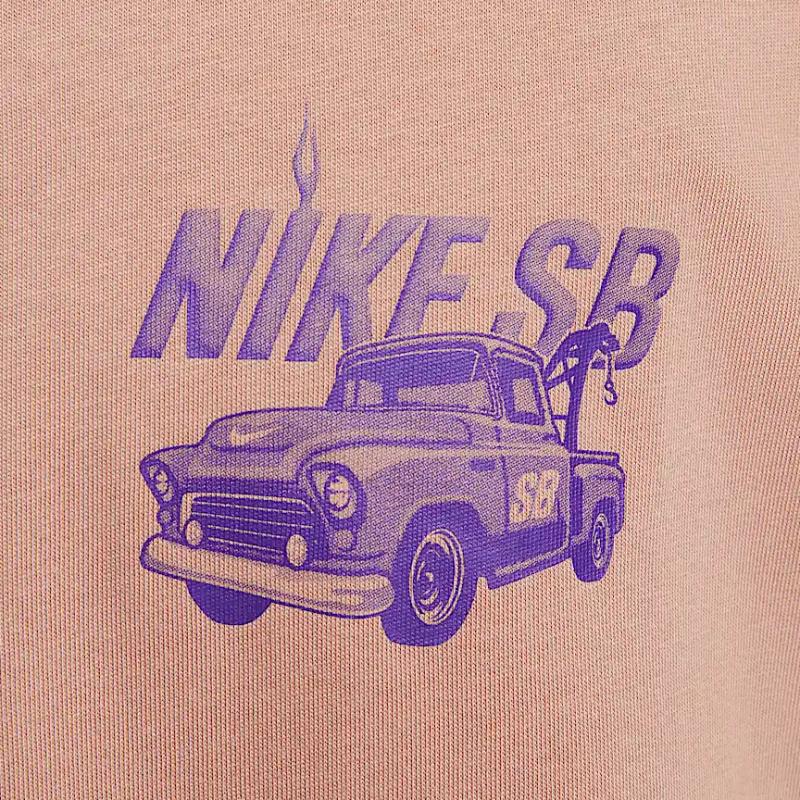 Nike SB Logo Letter Loose Short Sleeve Breathable T-Shirt Men tops Gray Clay-Yellow HJ0821-215