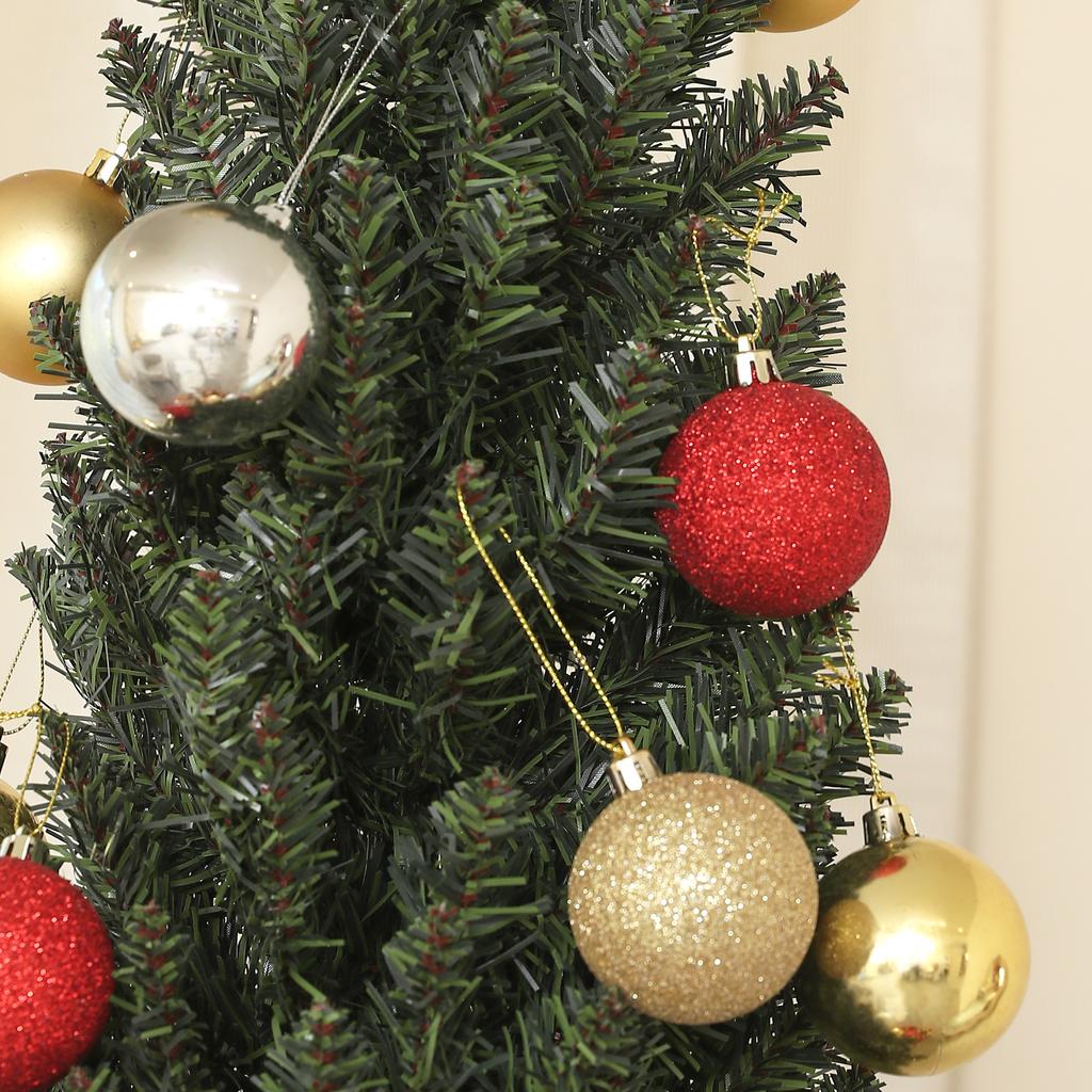 Slim Christmas Tree 225 cm Tall Space-Saving with 538 Branches with Steel Base for Indoor Use, Green