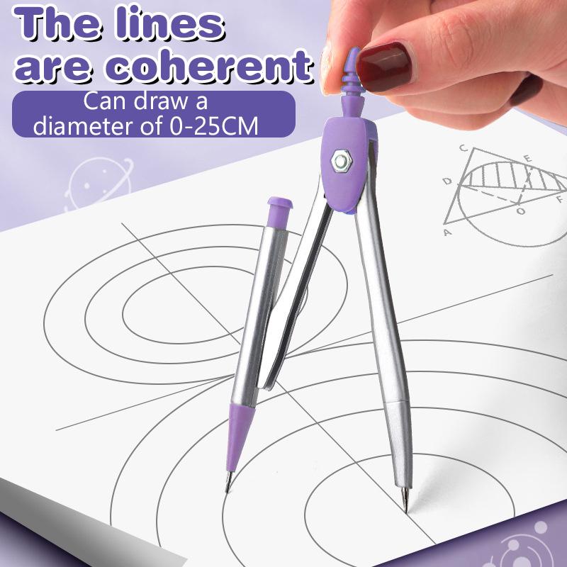 8-Piece Set Of Measuring Rules For Students Including Compass Measuring Angle Ruler Triangular Ruler Measuring And Drawing Compl