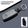 ABS Carbon Style Car Key Case Cover Fob Keychain for BMW 7 Series X7 I7 IX 740LI Alcantara Remote Protection Shell Skin Holder
