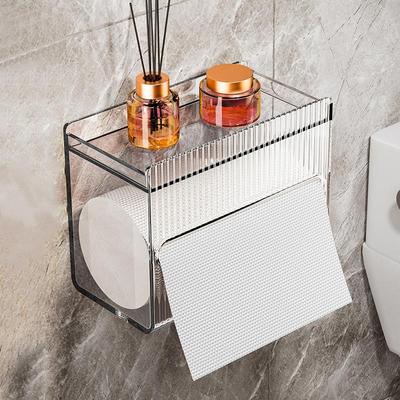 Portafazzoletti Toilette Impermeabile Montaggio a Parete Senza Perforazione Cucina Toilette Soggiorno Scatola Erogatrice