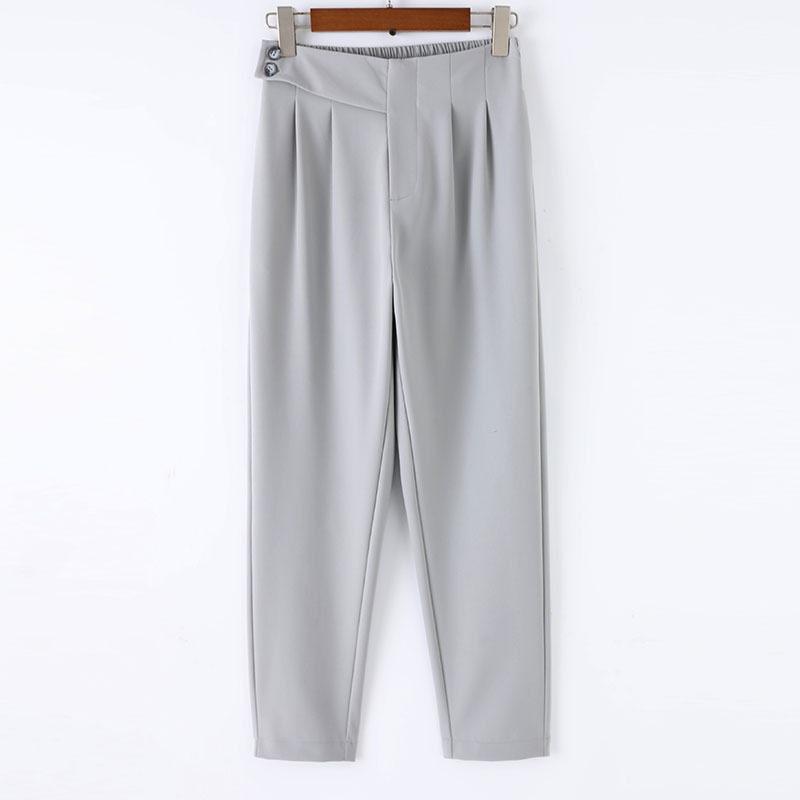 2026 Spring/Summer Women's High-Quality Cropped Trousers: Fashionable Drape Suit, Thin & Casual