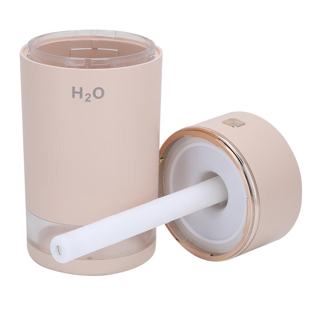 Mini Humidifier Cute USB Spraying Water Mist with Night Light for Home Office Car 240MLPink