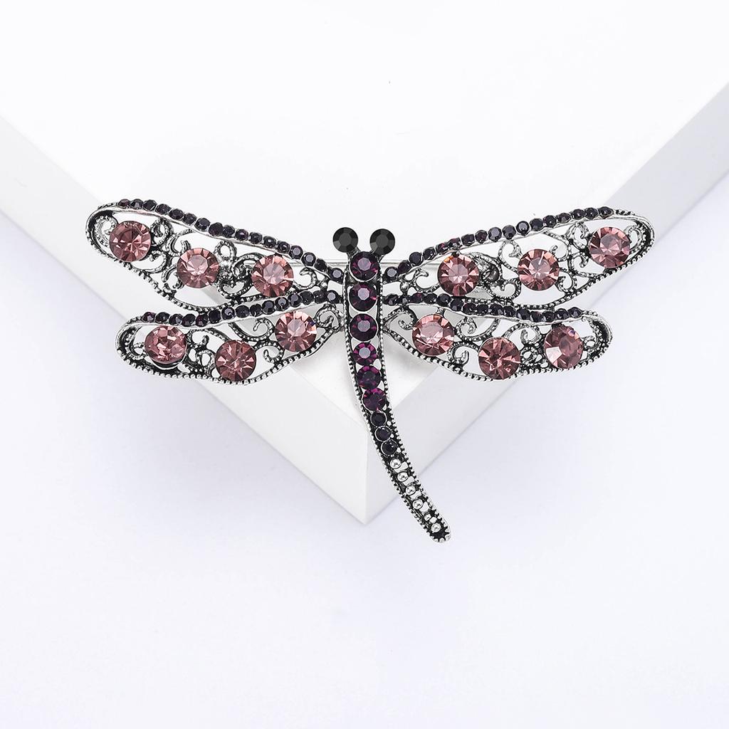 Luxury Rhinestone Dragonfly Brooches for Women Unisex Insect Pins Event Party Gifts New Backpack Decoration Clothes Accessories