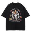 Streetwear Lustige Katzen Grafik T-Shirt Baumwolle T-Shirt Unisex Oberteile T-Shirts Kurze Ärmel T-Shirt