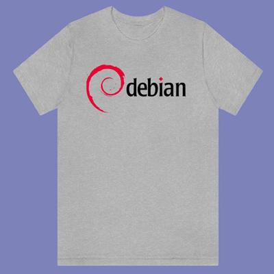 Linux Debian Herren Grau Größe S-3XL