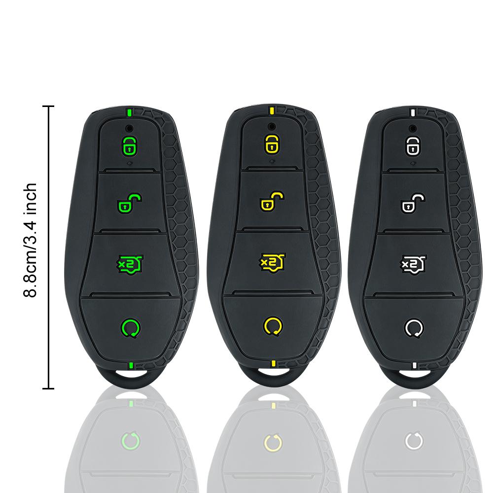 Silicone Car Remote Key Case Remote Key Fob Shell For Byd Atto 3 Han Ev Dolphin Song Pro Max Tang Dm Yuan Dolphin E2 Qin Plus