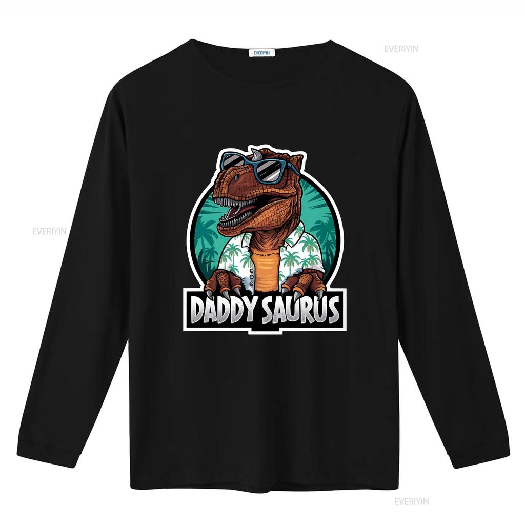 Daddy Saurus T Shirt For Dad On Father's Day Birthday Or Christmas From Son Daughter Funny Father vintage Washed Soft Stylish