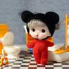 Tiny Doll Plastic Mini Doll with Small Clothes for Girls 4" Little Doll Reborns Baby Gift Bag Decors Accessory