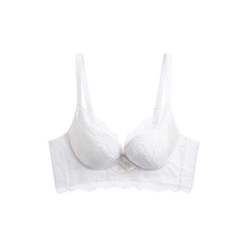 Ladies' underwear gathers without steel rims, small breasts, not empty cups, lace, pure desire bra set 8133, light pressure, thin breasts.