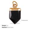 Beach Ocean Resort Diy Colored Natural Stone Love Pendant Accessories Gold Plated Jewelry Pendant