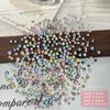 100Pcs Colorful Mini Nail Crystal Diamonds - round Flat Bottom Glitter Rhinestones for Nail Art Manicure Decoration