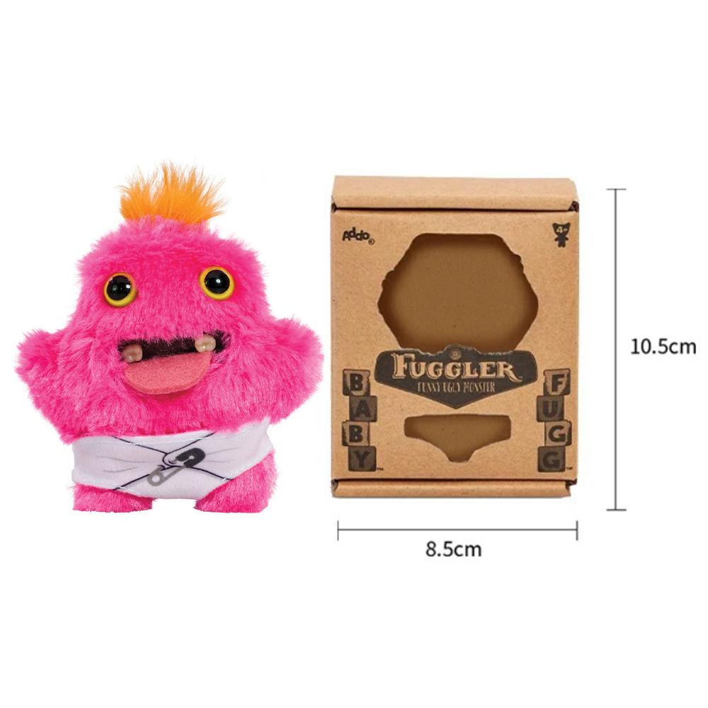 Poupée Peluche Monstre Fugg Fuggler Bébé Lapin enragé Original Moche Rigolo Hérisson Grog Hurlement Monstre aux Grands Yeux et aux Dents Avec Boîte 1 PC With box