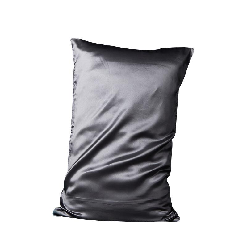European Style Pure Mulberry Silk Double-Sided Pillowcase, Solid Color, Envelope Style, Beauty Pillowcase.