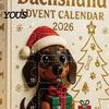 Decorazione per Albero Cucciolo Carino 2026 Calendario dell'Avvento Bassotto con 24 Decorazioni Acriliche 2D Uniche, Decorazione Festiva da Appendere per Natale Scatola Conto alla Rovescia